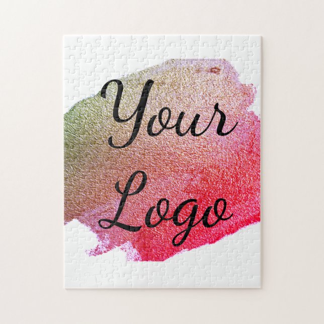 add your logo website pink green golden simple min jigsaw puzzle (Vertical)