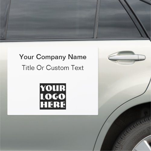 Add Your Logo With Company Name Car Magnet