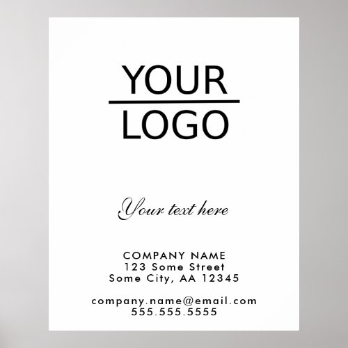 Add your Logo with Custom Text Business Promotion Poster