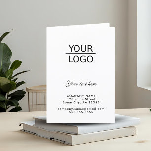 Add your Logo with Custom Text Company  Letterpress Thank You Card