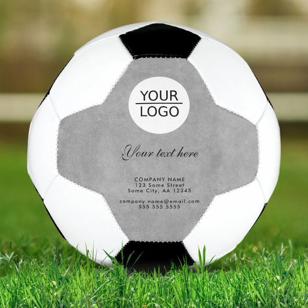 Add your Logo with Custom Text Company Soccer Ball | Zazzle