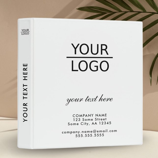 Add your Logo with Custom Text Promotion  3 Ring Binder (Creator Uploaded)