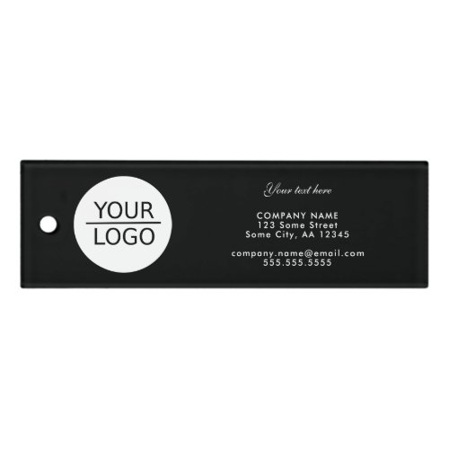 Add your Logo with Custom Text Promotion Black Ruler
