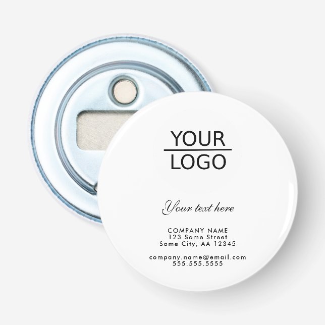 Add your Logo with Custom Text Promotion Bottle Opener (Front)