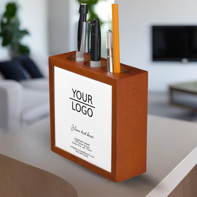 Add your Logo with Custom Text Promotion Desk Organizer (Creator Uploaded)