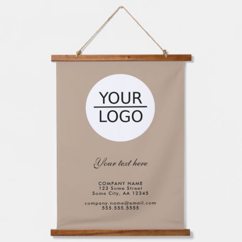 Add your Logo with Custom Text Promotion Hanging Tapestry