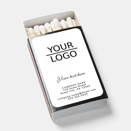 Add your Logo with Custom Text Promotion Matchboxes