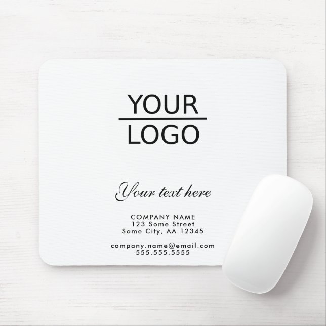 Add your Logo with Custom Text Promotion  Mouse Pad (With Mouse)