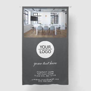Add your Logo with Custom Text Promotion Photo Blackout Curtains
