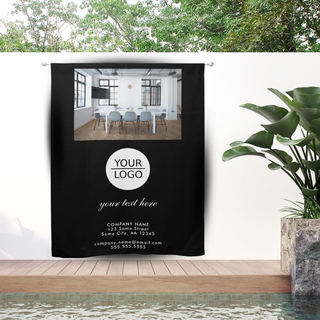 Add your Logo with Custom Text Promotion Photo Blackout Curtains (Creator Uploaded)