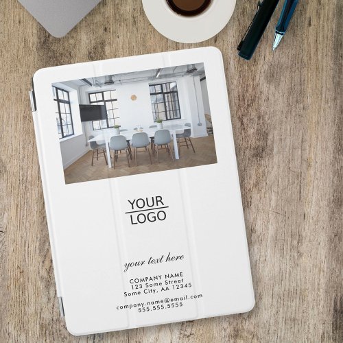 Add your Logo with Custom Text Promotion Photo iPad Air Cover