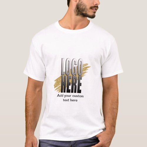 Add Your Logo with Text T_Shirt