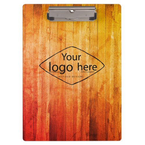add your logo wood planks clipboard