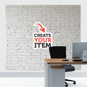 Add your logo Zoom Backdrop Wall Bricks White