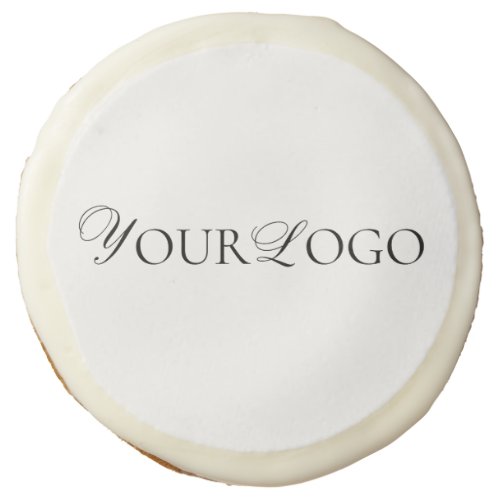 Add Your Long Thin Business Logo Simple Minimalist Sugar Cookie