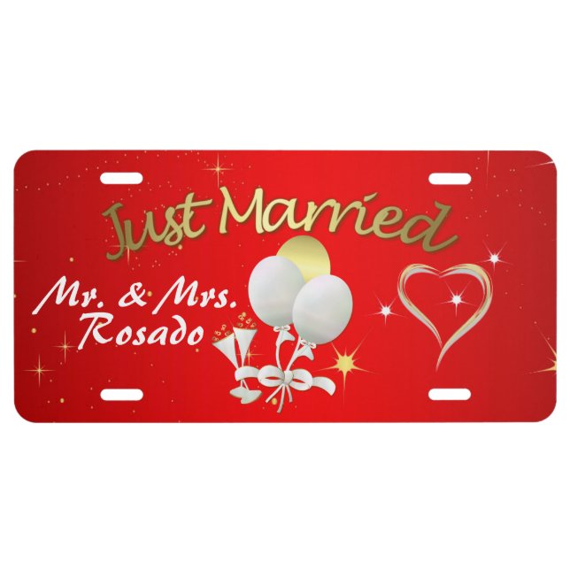 Add Your Married Name  license plate (Front)