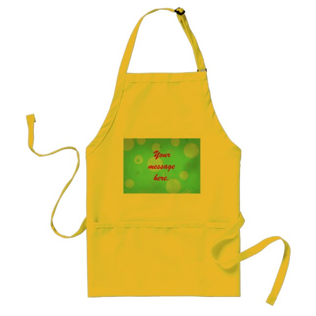 Add Your Message Bubbles Aqua Background Aprons (Front)