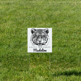 Add Your Message & Name   Wolf Face Sign