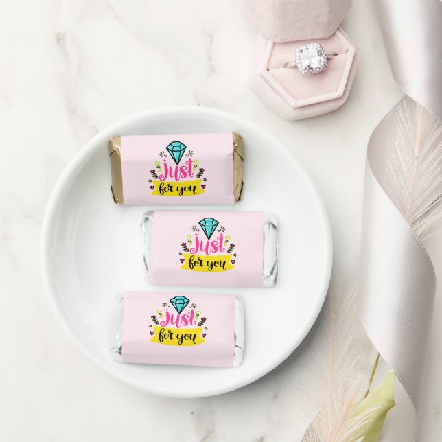 Add Your Message on the back :-)  Hershey's Miniat Miniatures (Wedding)