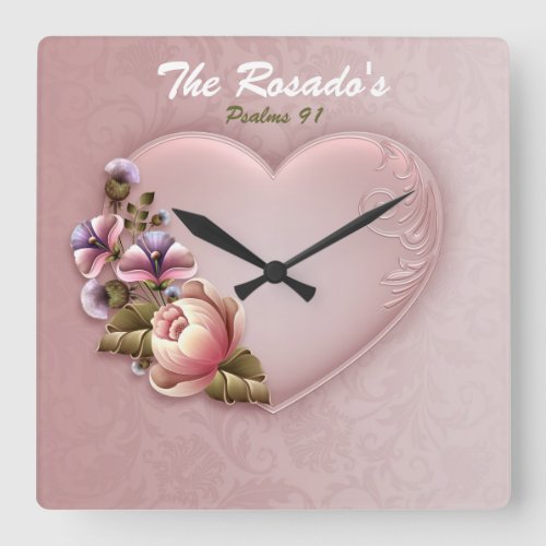 Add Your Name  2 Square Wall Clock