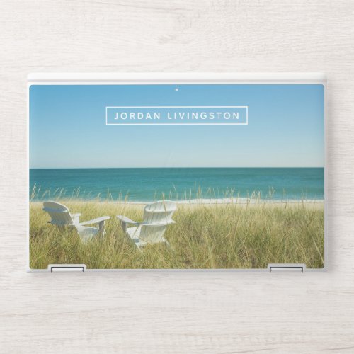 Add Your Name  Adirondack Chairs in the Dunes HP Laptop Skin