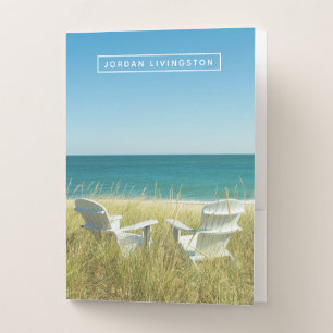 Add Your Name Adirondack Chairs in the Dunes Pocket Folder