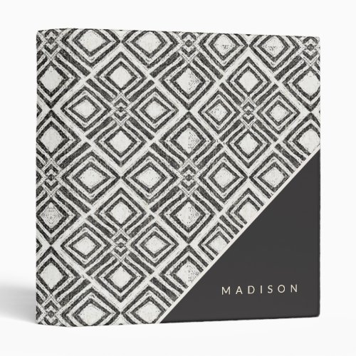 Add Your Name  African Wild Pattern 3 Ring Binder