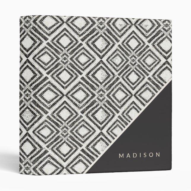Add Your Name | African Wild Pattern 3 Ring Binder (Front/Spine)