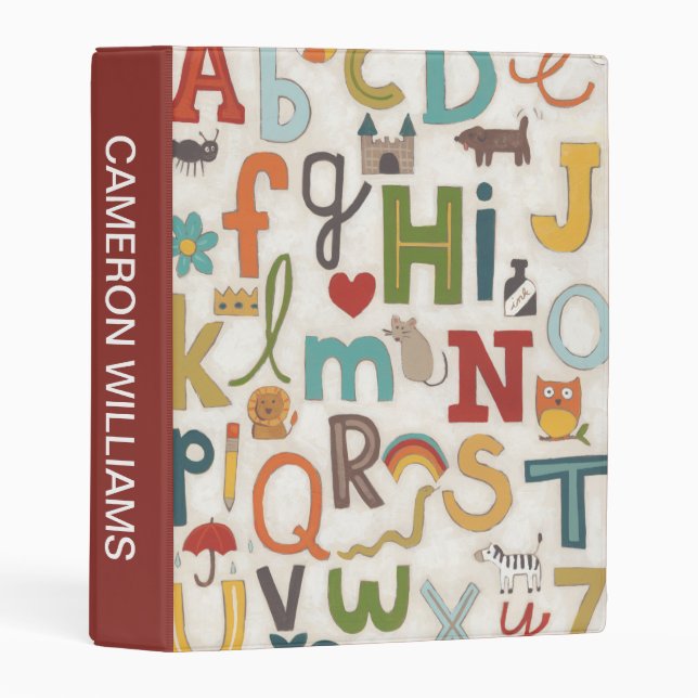 Add Your Name | Alphabet Soup Mini Binder (Front/Spine)