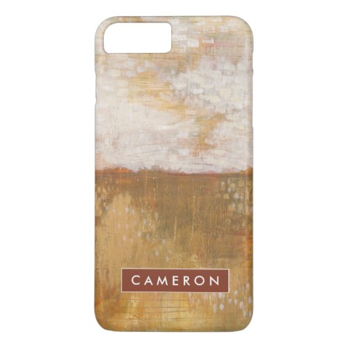 Add Your Name  Amber Horizon Abstract Print iPhone 8 Plus7 Plus Case