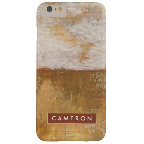 Add Your Name  Amber Horizon Abstract Print Barely There iPhone 6 Plus Case