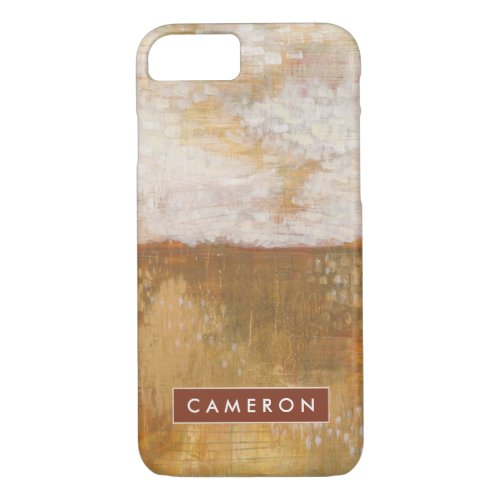 Add Your Name  Amber Horizon Abstract Print iPhone 87 Case