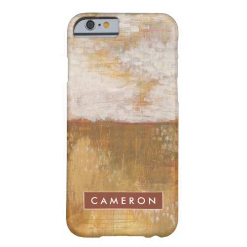 Add Your Name  Amber Horizon Abstract Print Barely There iPhone 6 Case