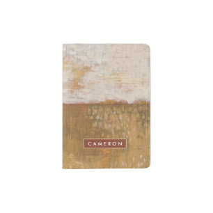 Add Your Name Amber Horizon Abstract Print Passport Holder