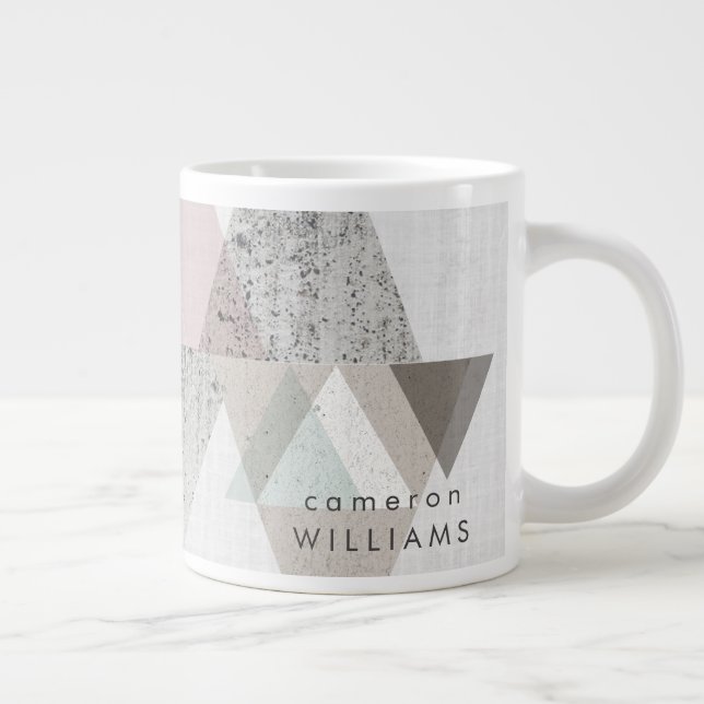 Add Your Name | Amuse II | Geometric Modern Giant Coffee Mug (Right)