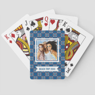 Add Your Name   Anchor And Heart Pattern Poker Cards