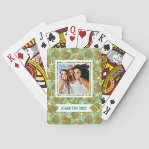 Add Your Name Anchor And Shells In Vintage Style Poker Cards