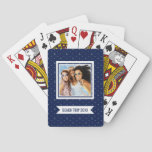 Add Your Name | Anchor Polka Dots Pattern Poker Cards
