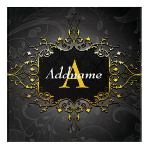 Add your name and initial acrylic print