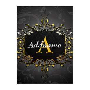 Add your name and initial acrylic print