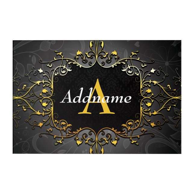 Add your name and initial acrylic print (Front)