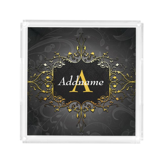 Add your name and initial acrylic tray (Front)