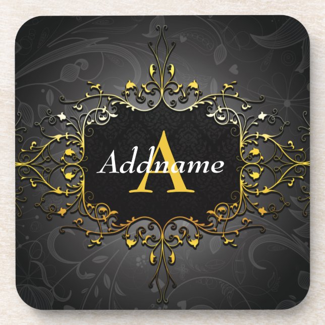Add your name and initial beverage coaster (Front)