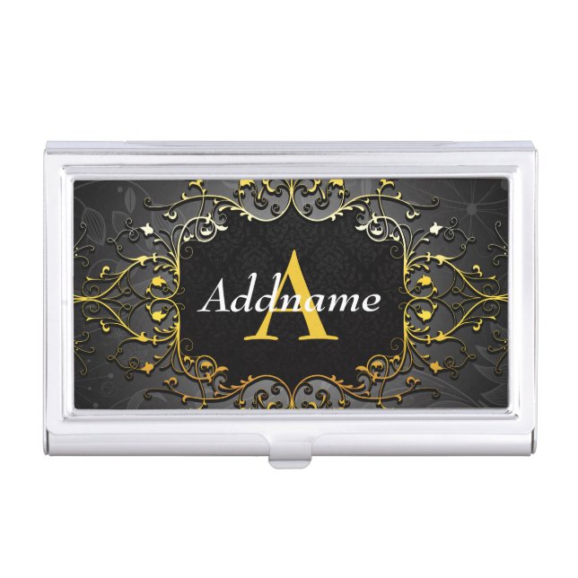 Add your name and initial business card case (Front)