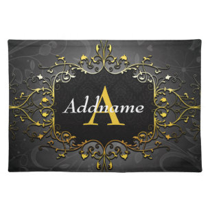 Add your name and initial cloth placemat