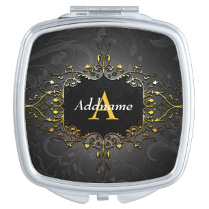 Add your name and initial compact mirror