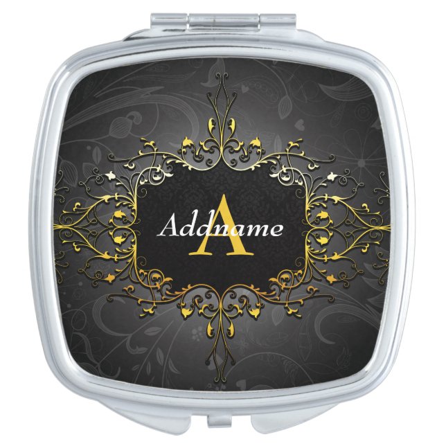Add your name and initial compact mirror (Front)