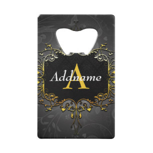 Add your name and initial credit card bottle opener