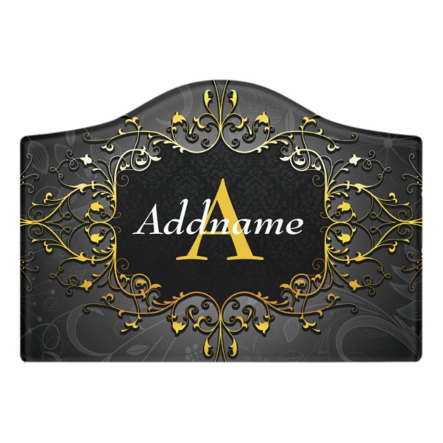 Add your name and initial door sign (Small Crest Front)