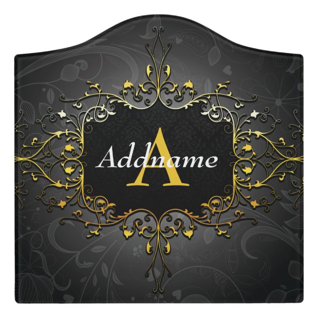 Add your name and initial door sign (Large Crest Front)